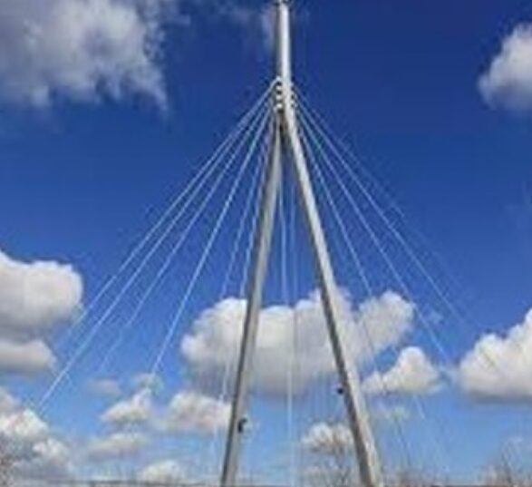 Tanfield Lane , cable stay bridge