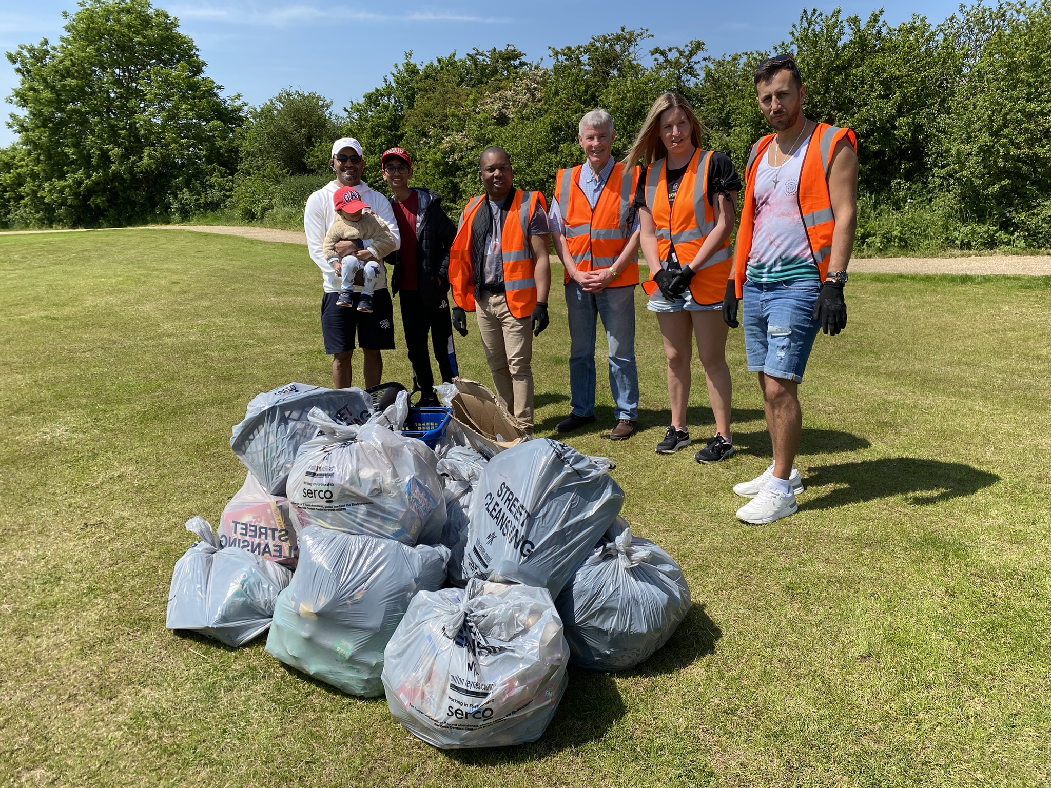 Litter pick after travellers left site